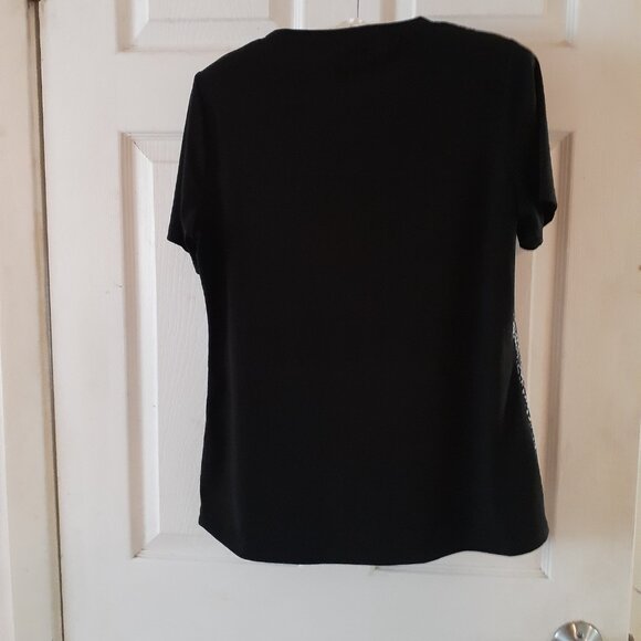 Haggar T-Shirt Black/White Size Small - Picture 2 of 7